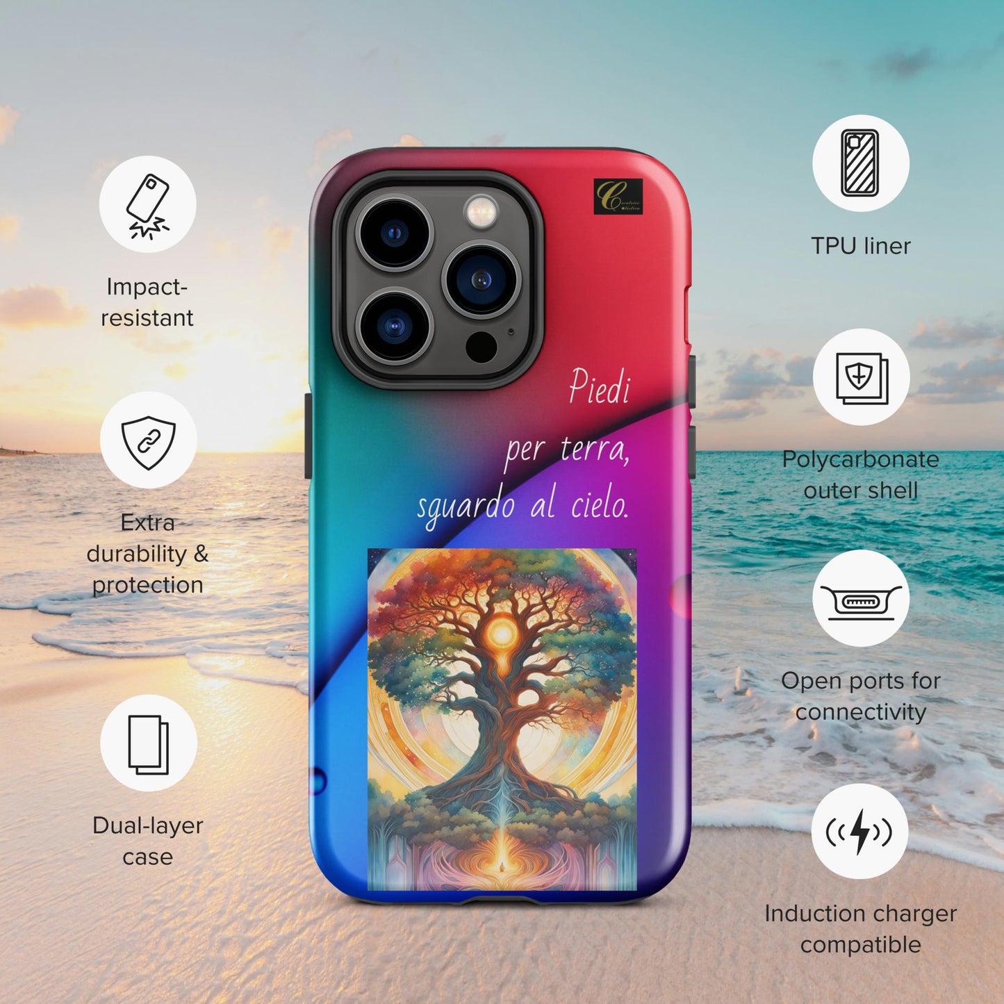 Cover iPhone rigida rossa