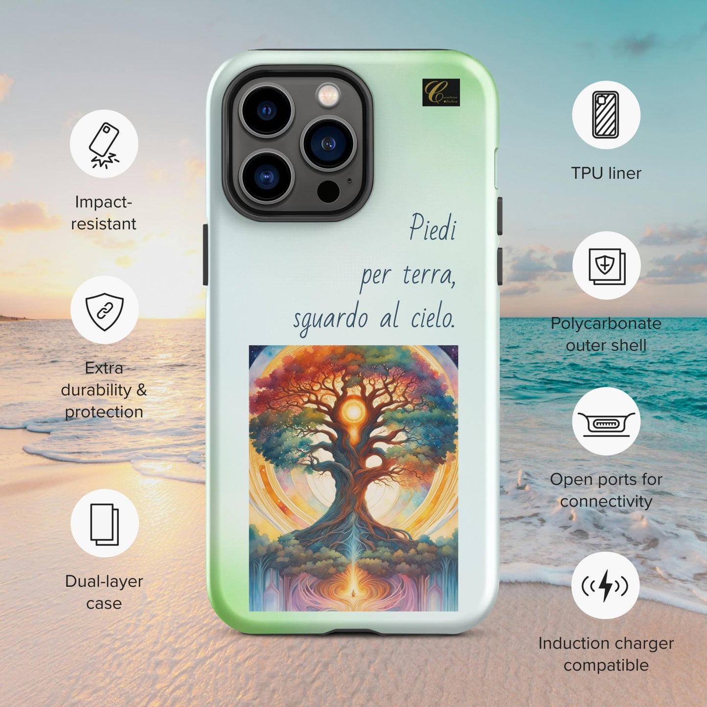 Cover iPhone rigida verde