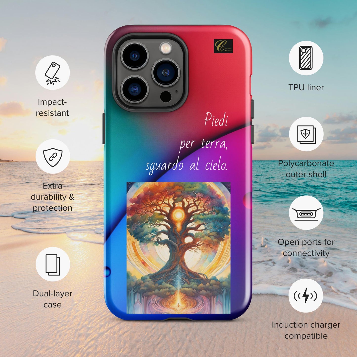 Cover iPhone rigida rossa