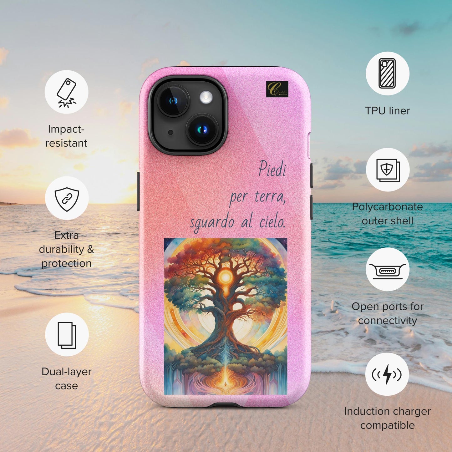 Cover iPhone rigida rosa