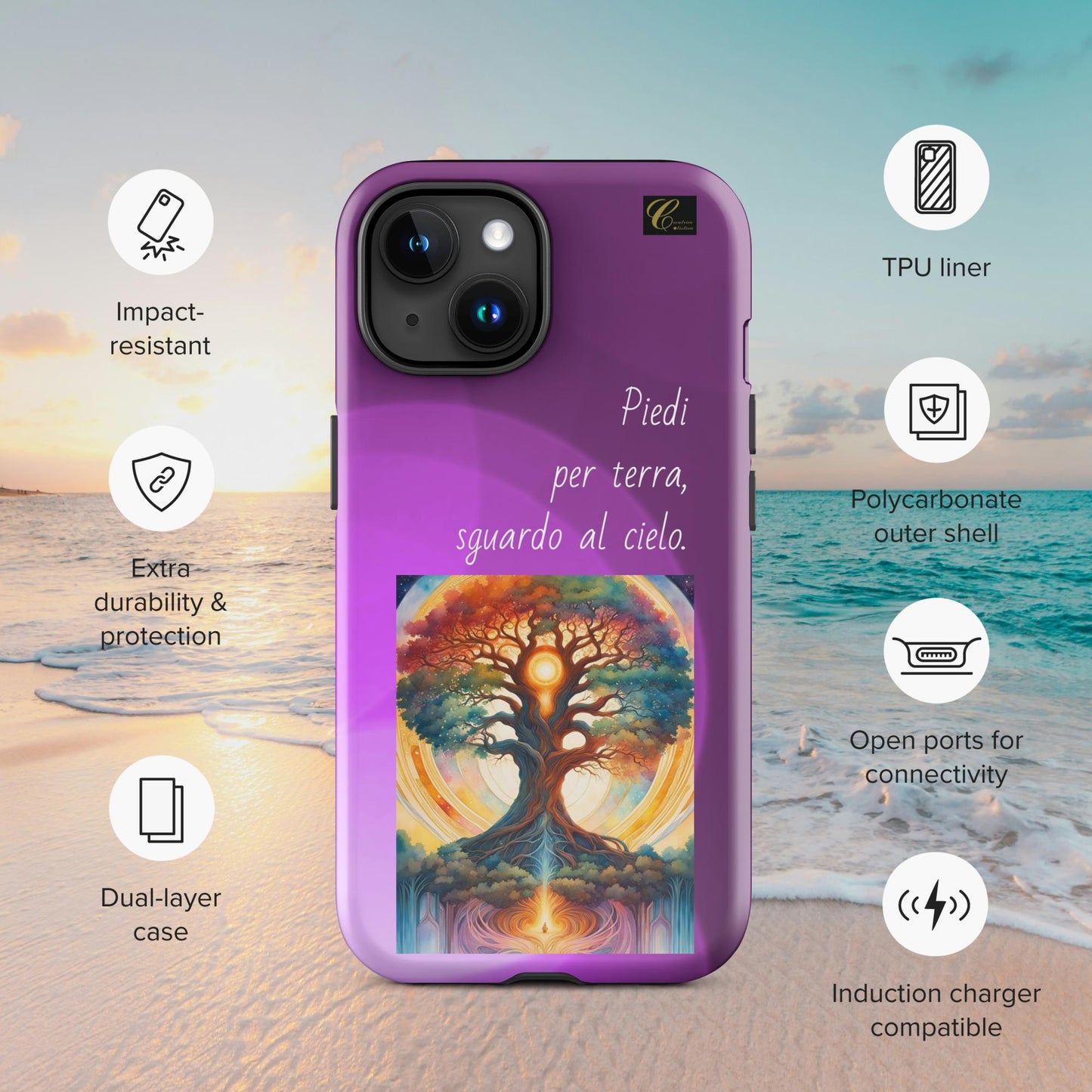 Cover iPhone rigida viola