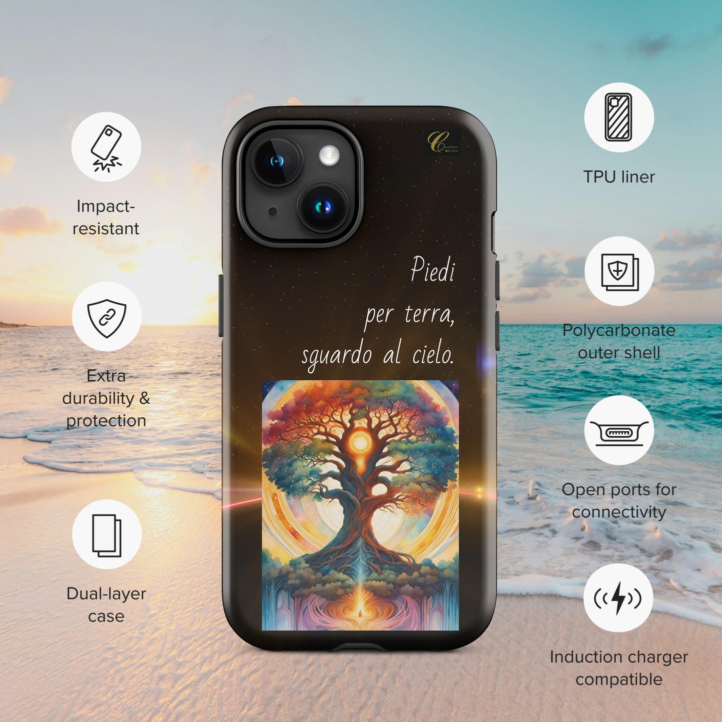 Cover iPhone rigida notte