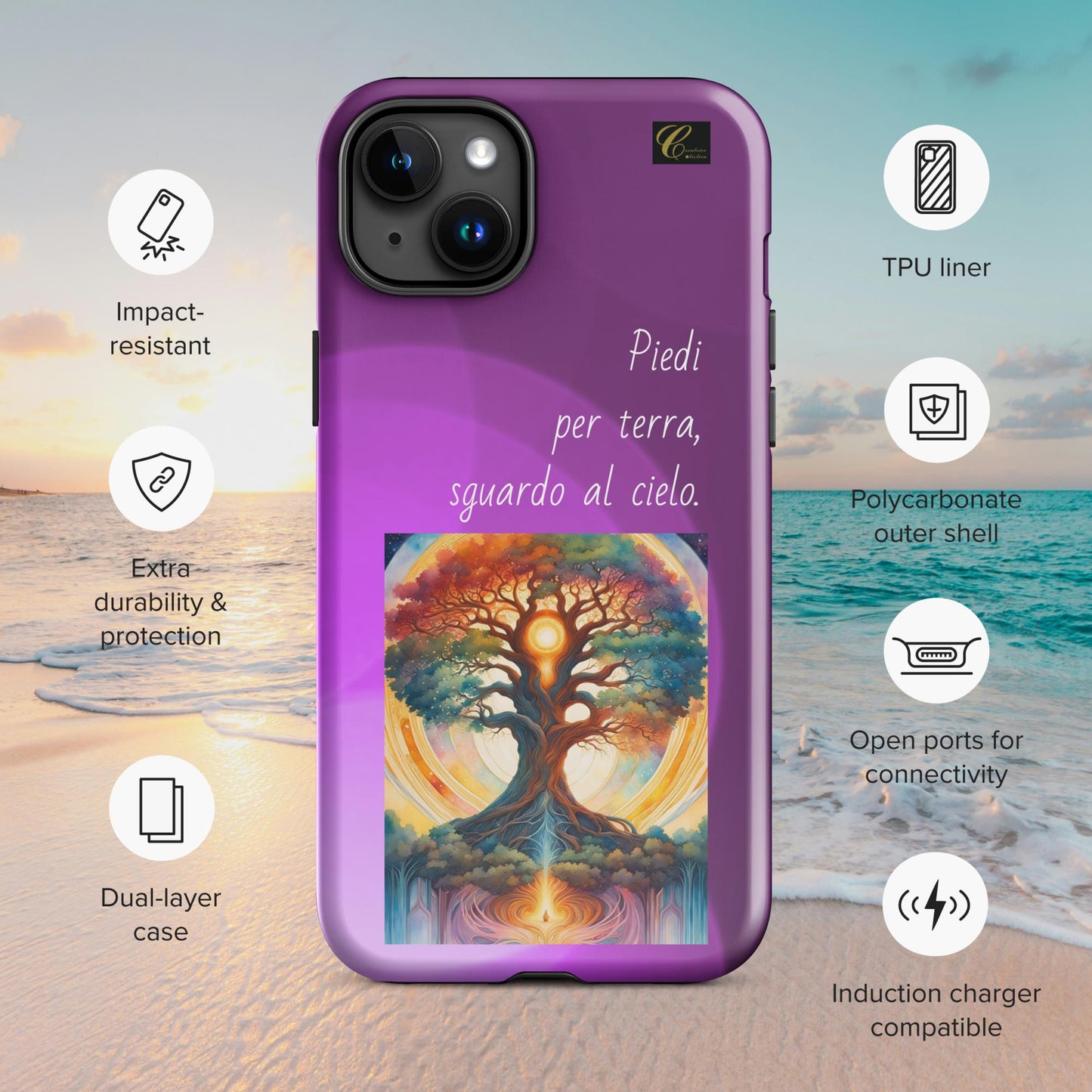 Cover iPhone rigida viola