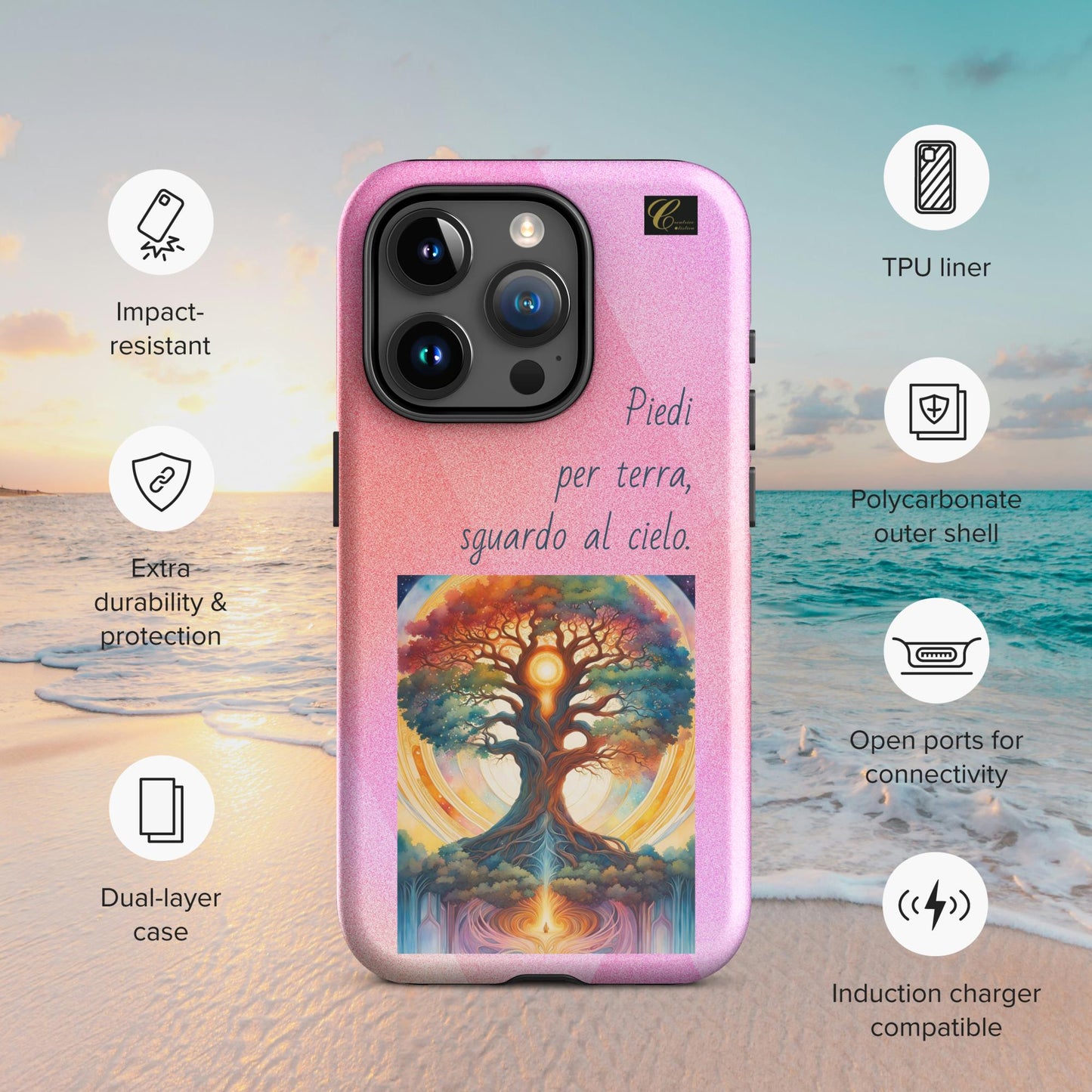 Cover iPhone rigida rosa