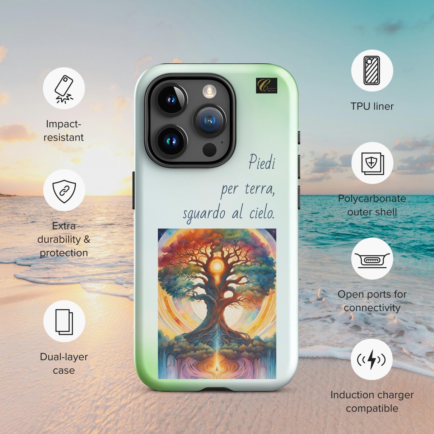 Cover iPhone rigida verde