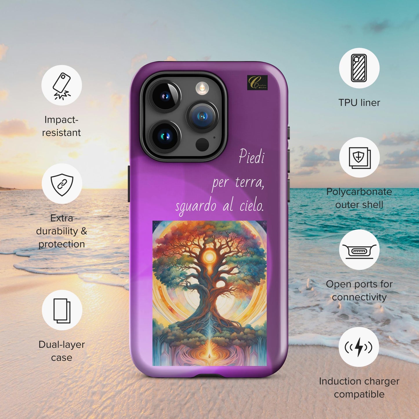 Cover iPhone rigida viola