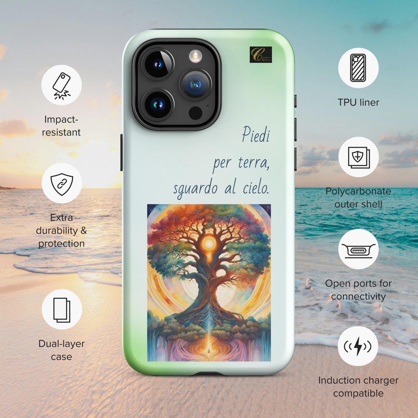 Cover iPhone rigida verde