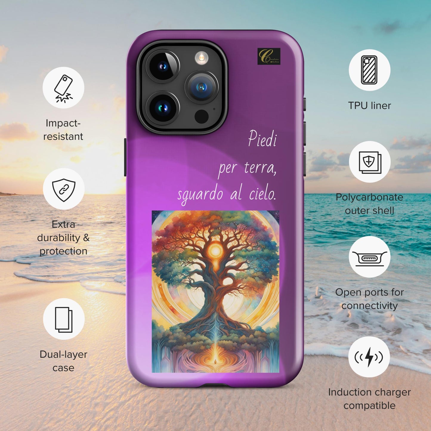 Cover iPhone rigida viola