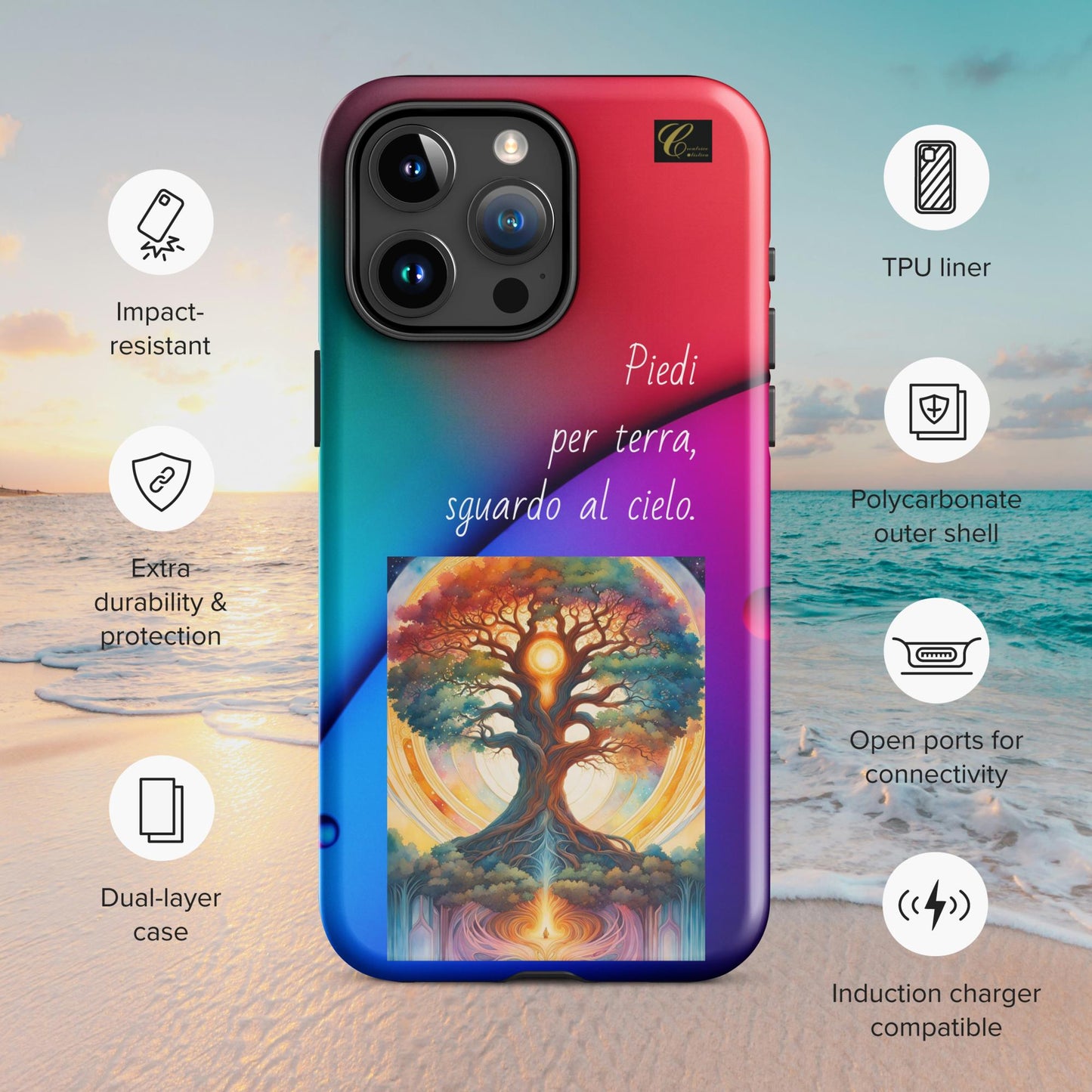 Cover iPhone rigida rossa