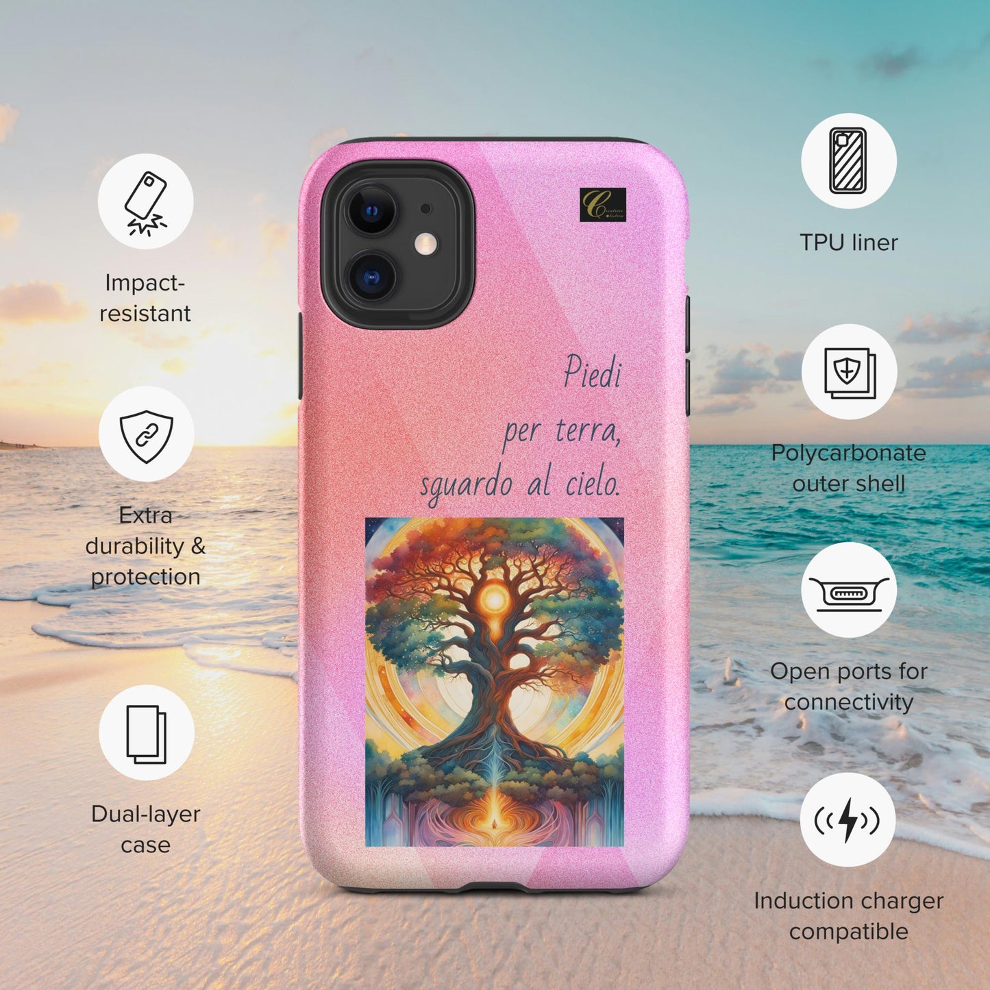 Cover iPhone rigida rosa