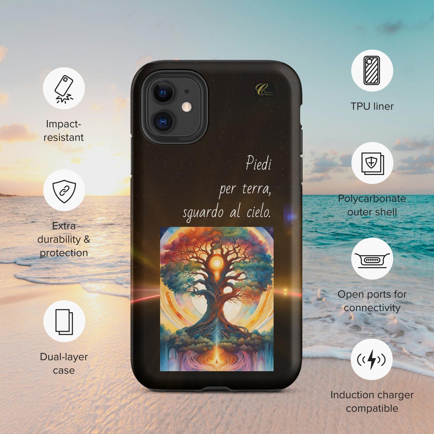 Cover iPhone rigida notte