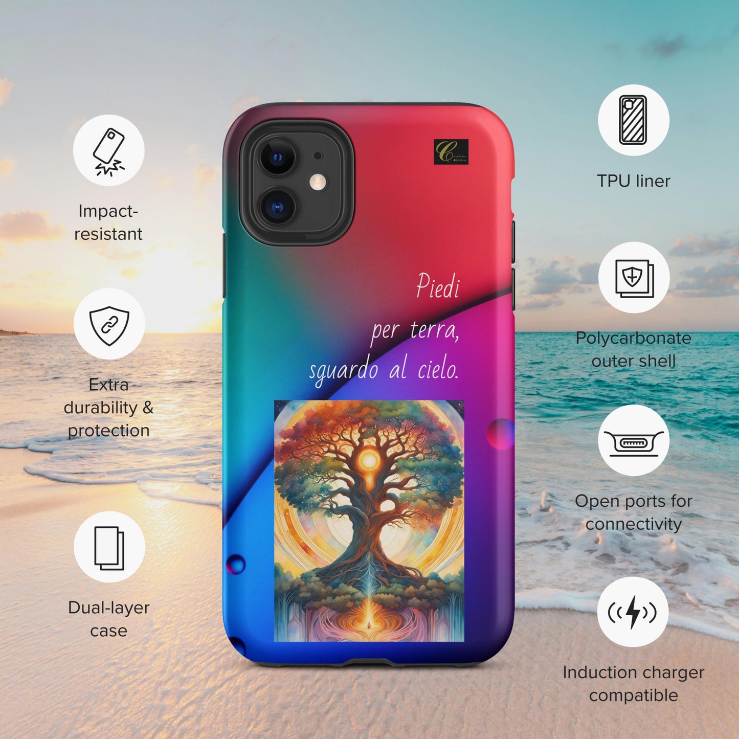 Cover iPhone rigida rossa