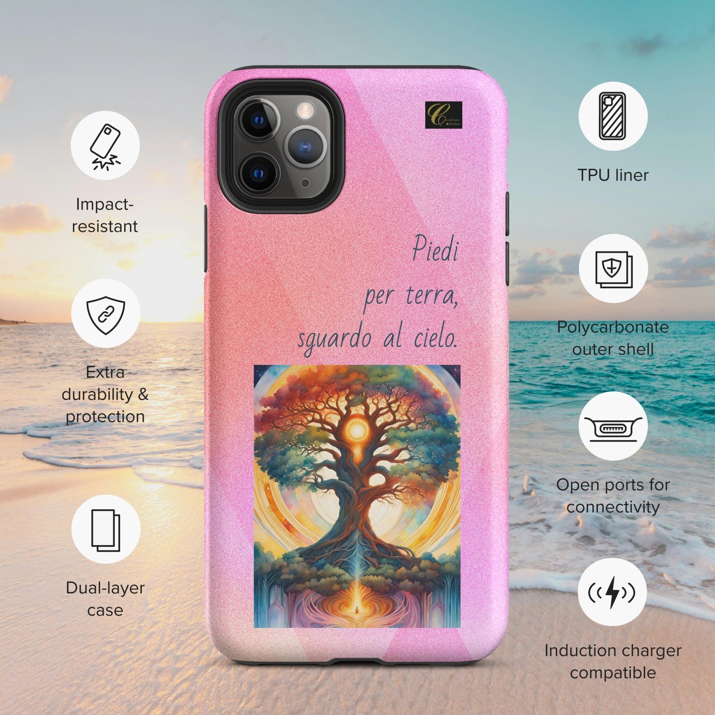 Cover iPhone rigida rosa