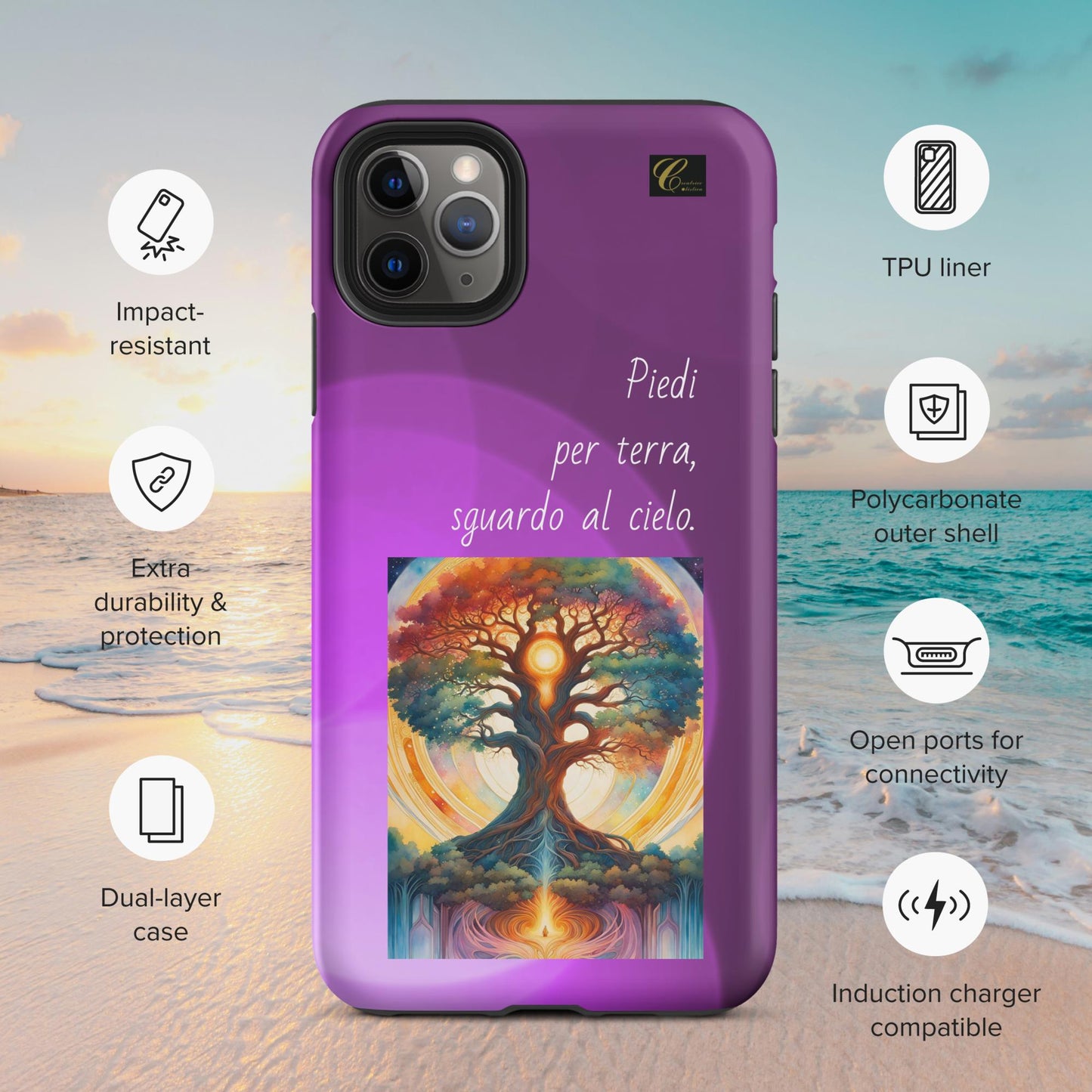 Cover iPhone rigida viola