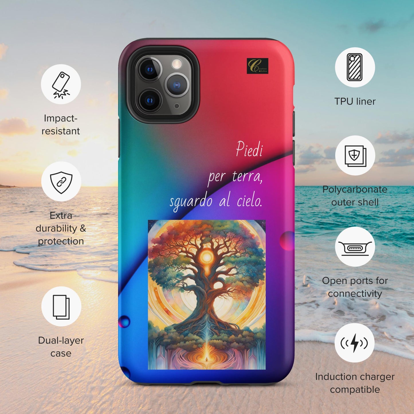 Cover iPhone rigida rossa