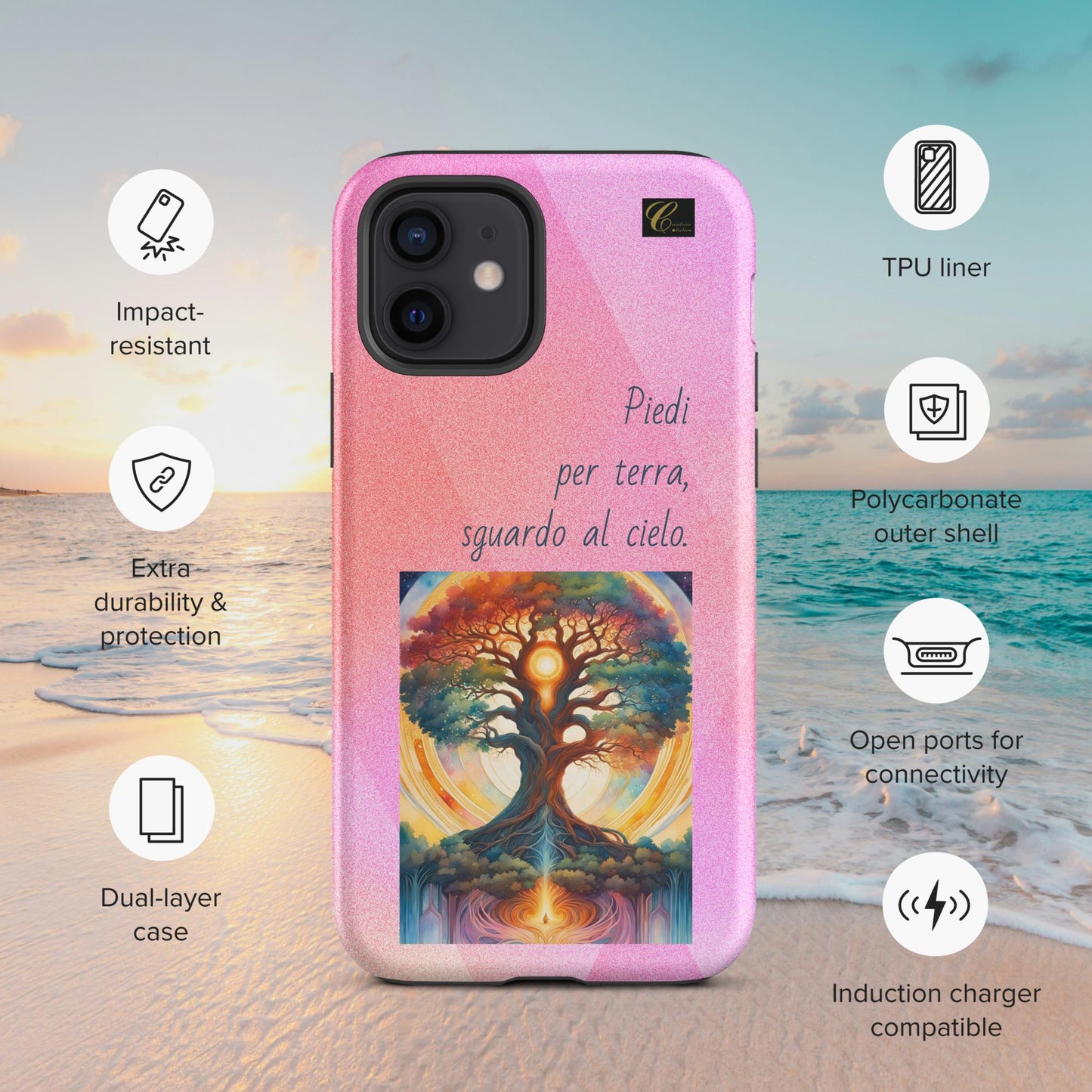 Cover iPhone rigida rosa