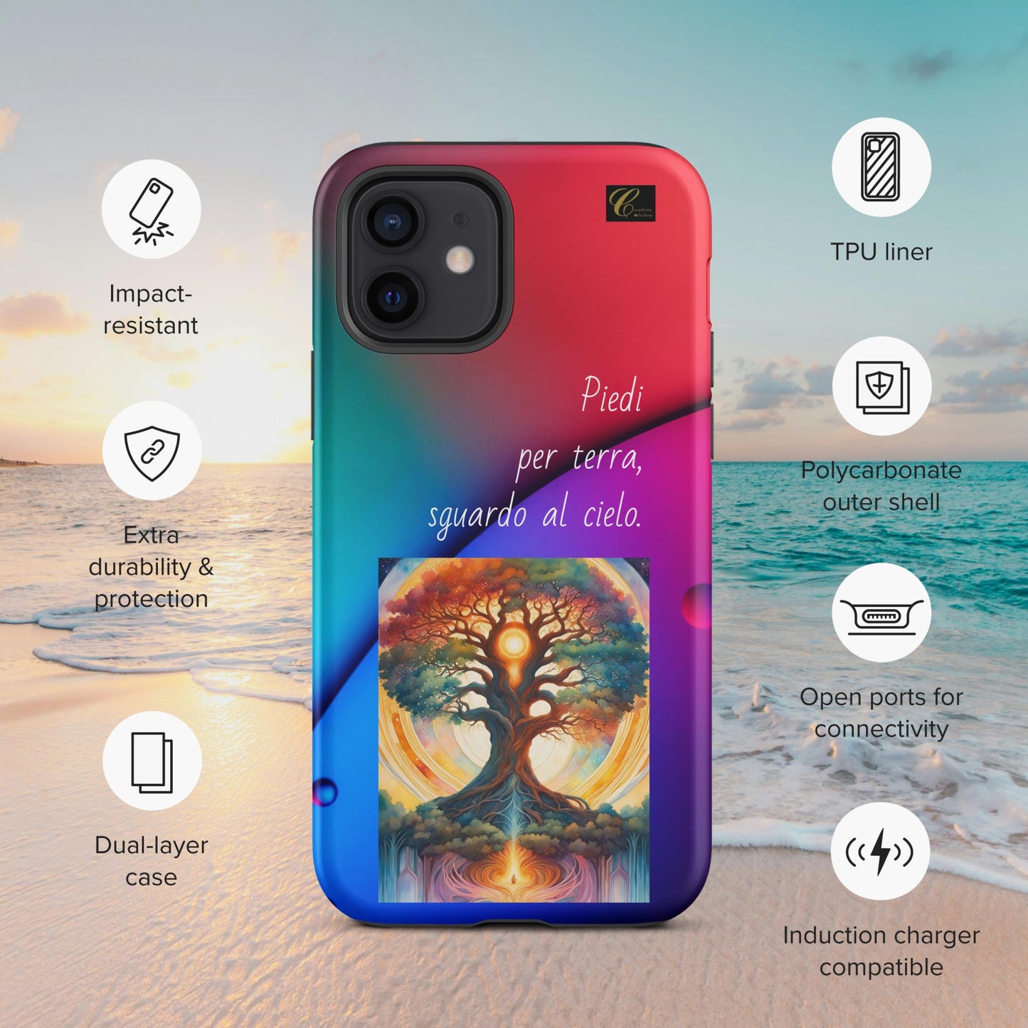 Cover iPhone rigida rossa