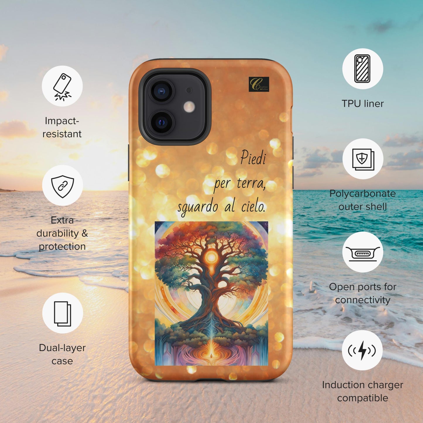 Cover iPhone rigida oro