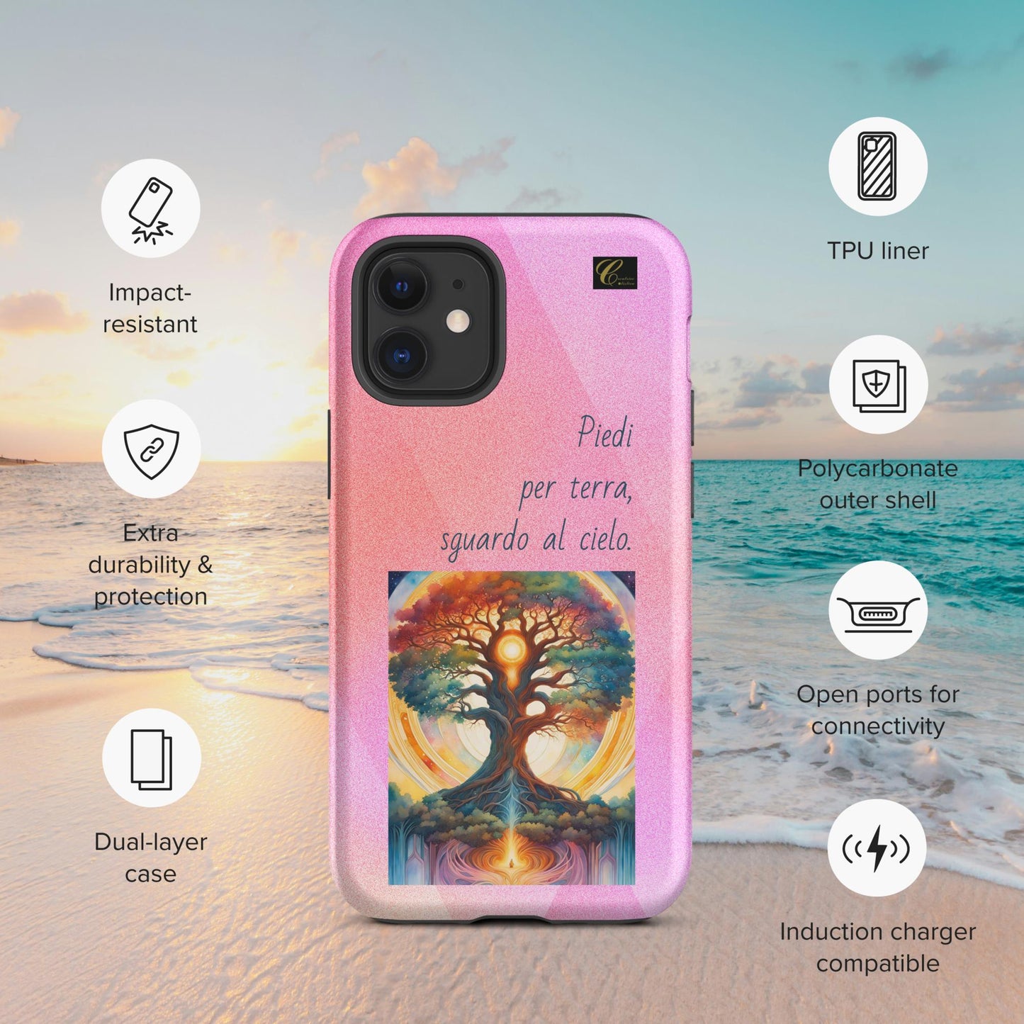 Cover iPhone rigida rosa