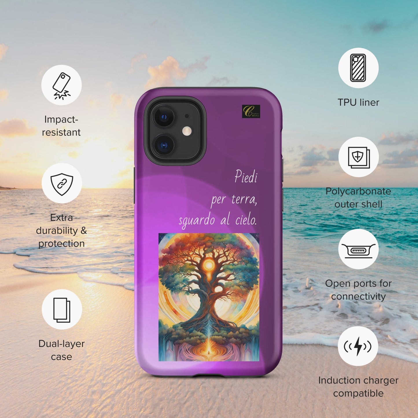 Cover iPhone rigida viola