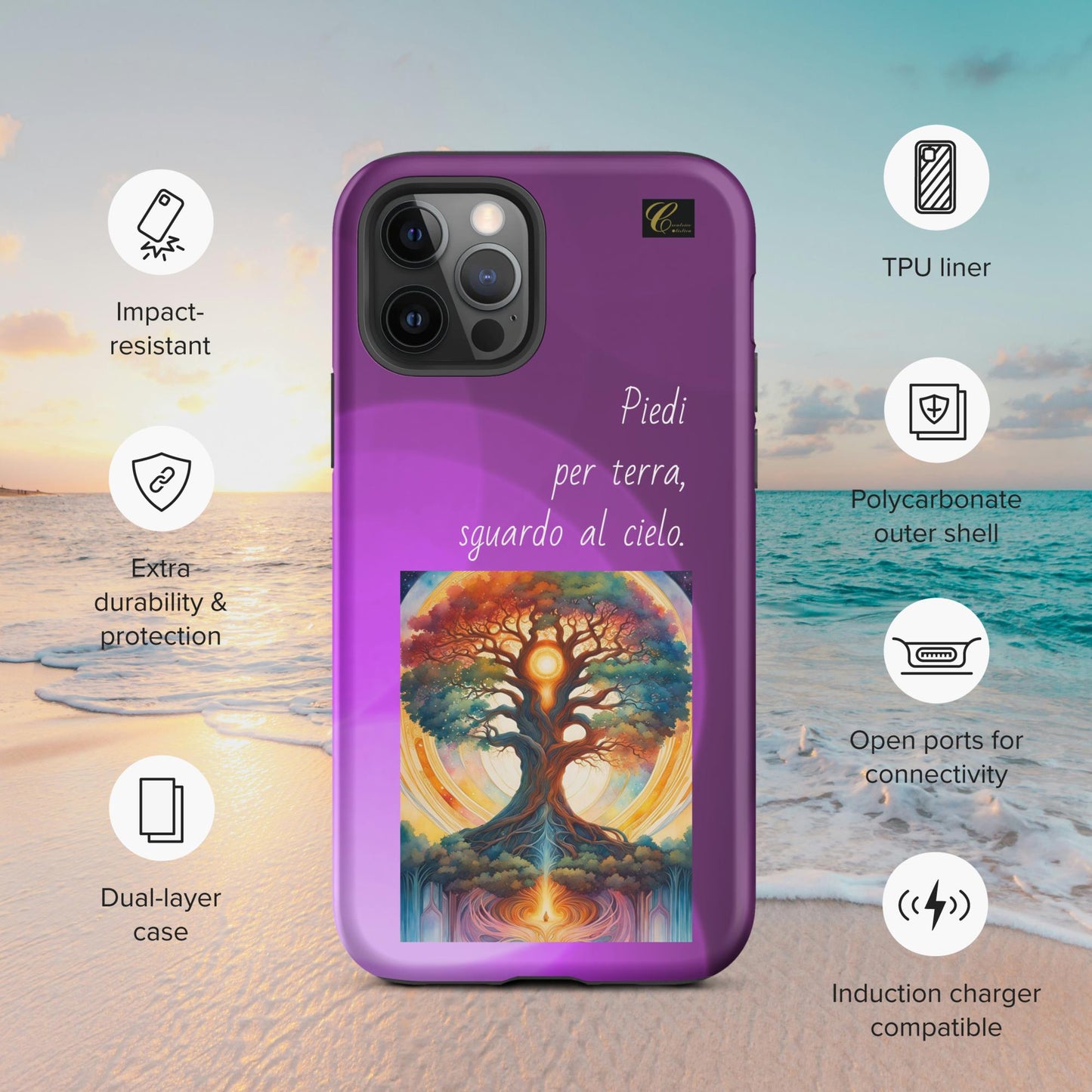 Cover iPhone rigida viola