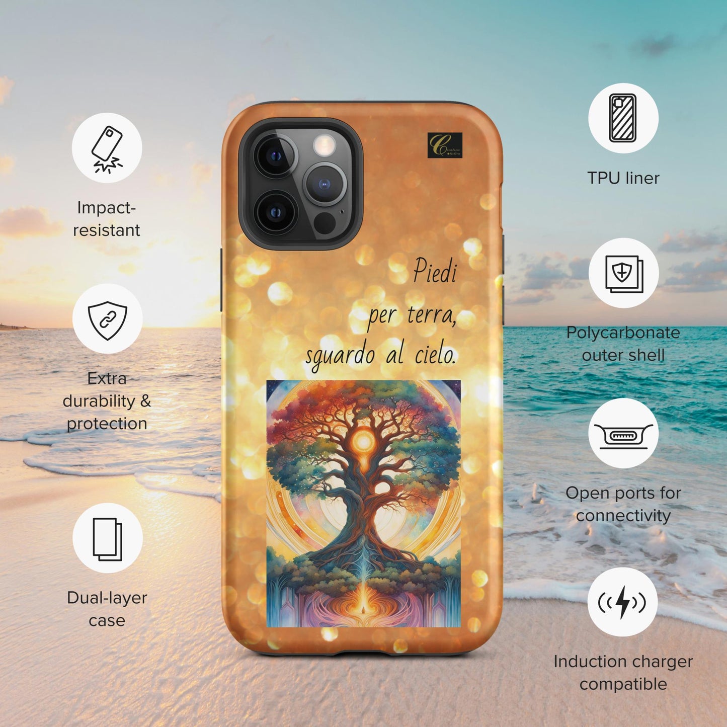 Cover iPhone rigida oro