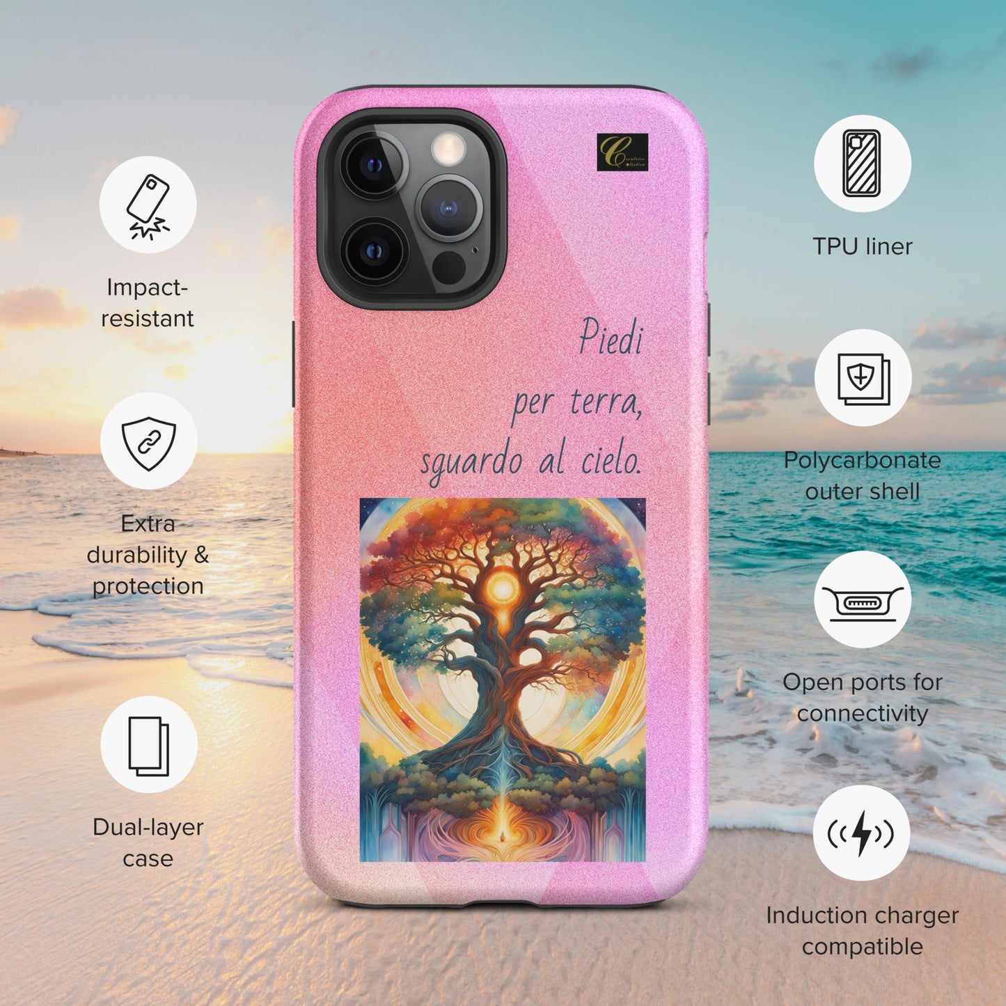 Cover iPhone rigida rosa