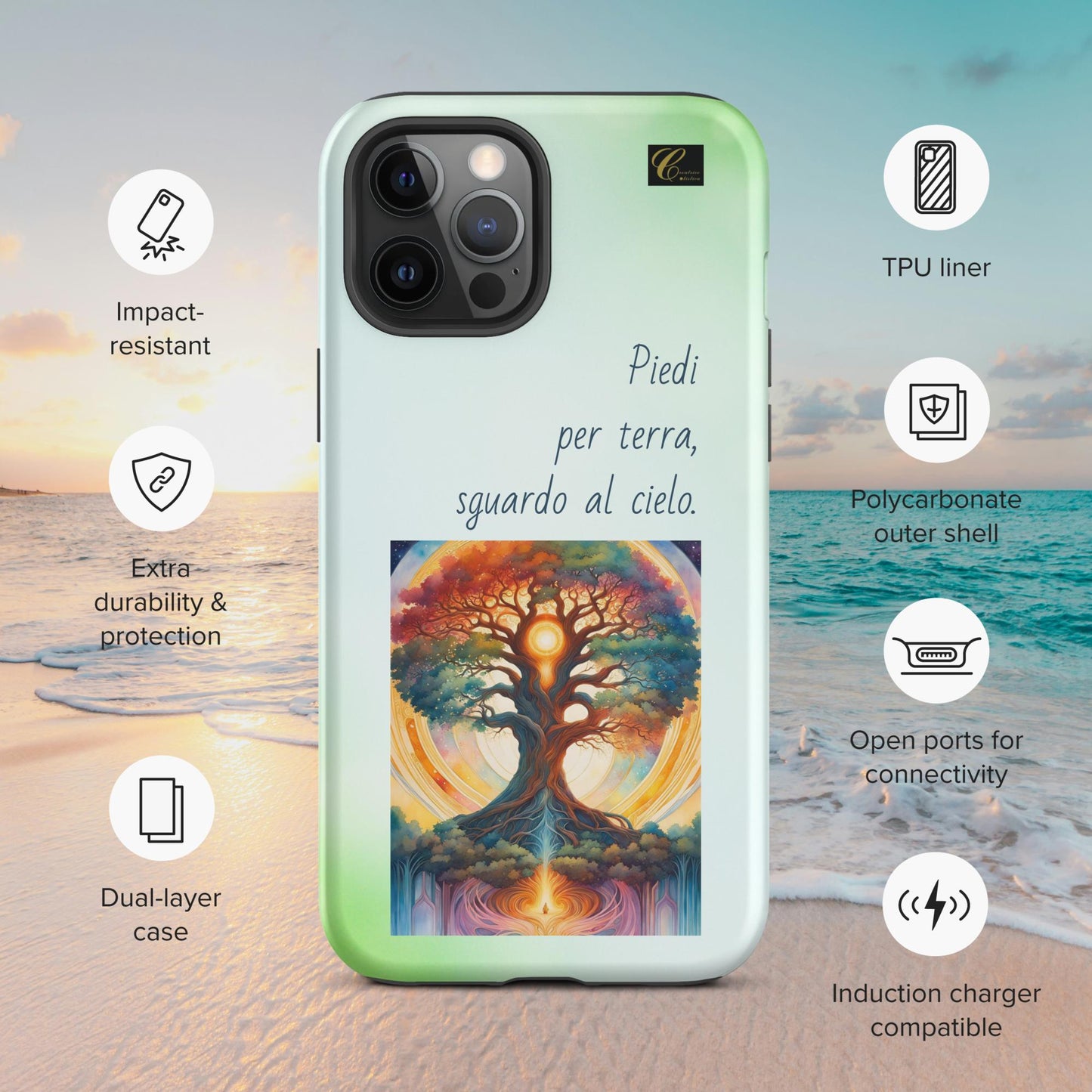 Cover iPhone rigida verde