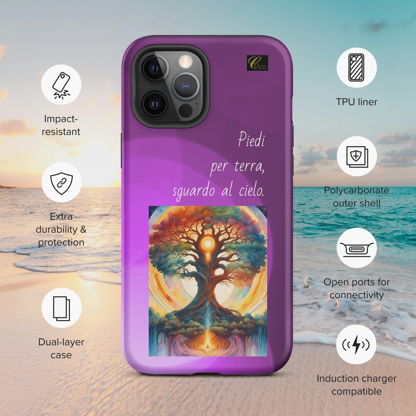 Cover iPhone rigida viola