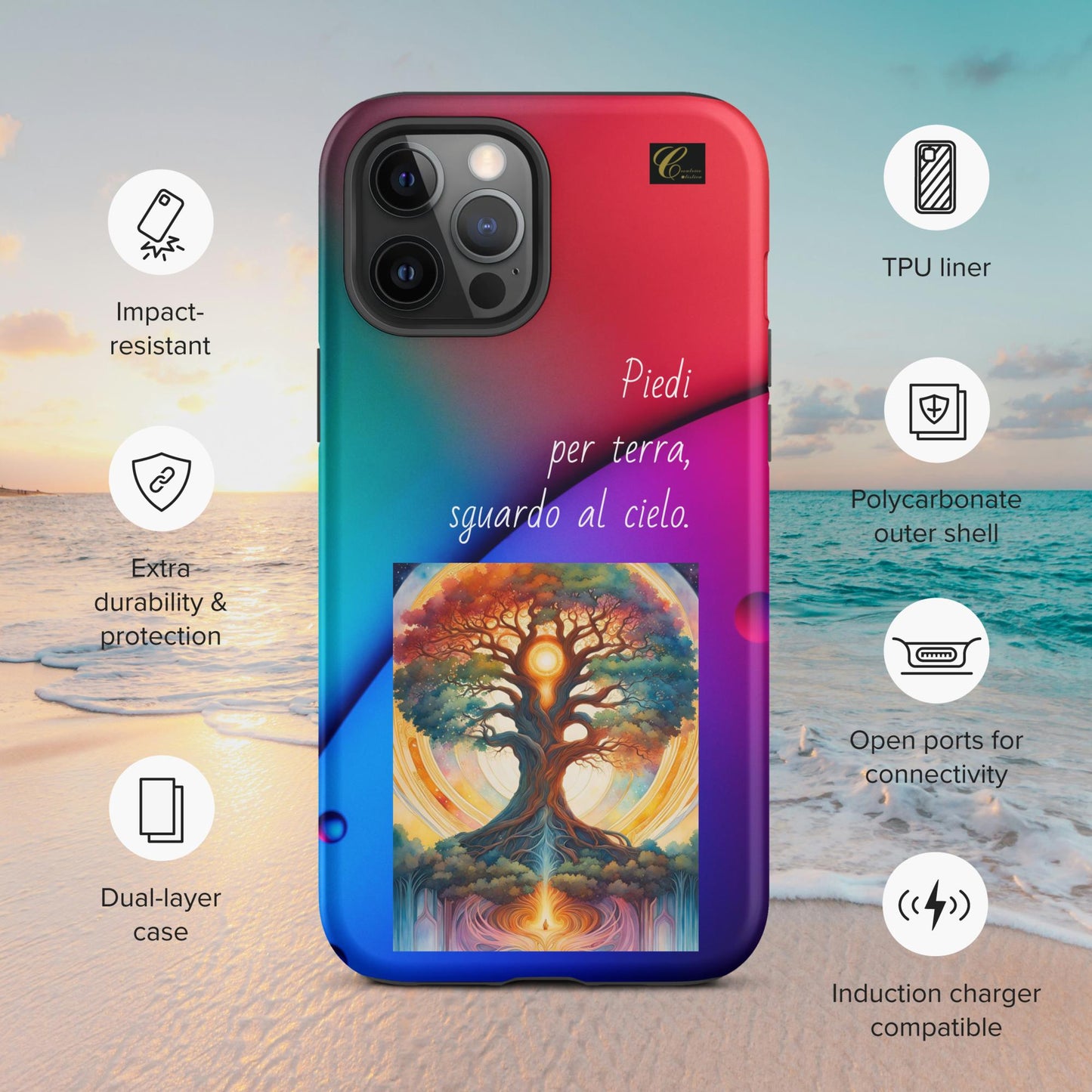 Cover iPhone rigida rossa