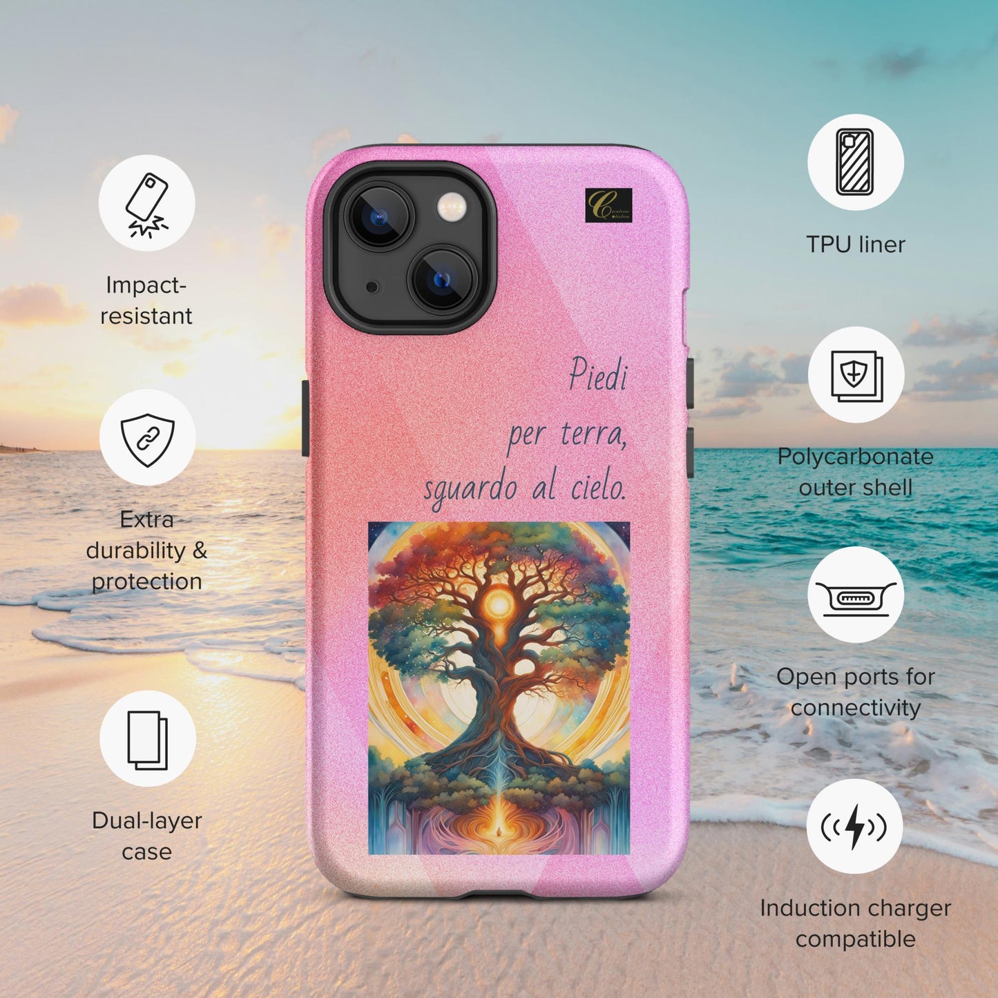 Cover iPhone rigida rosa