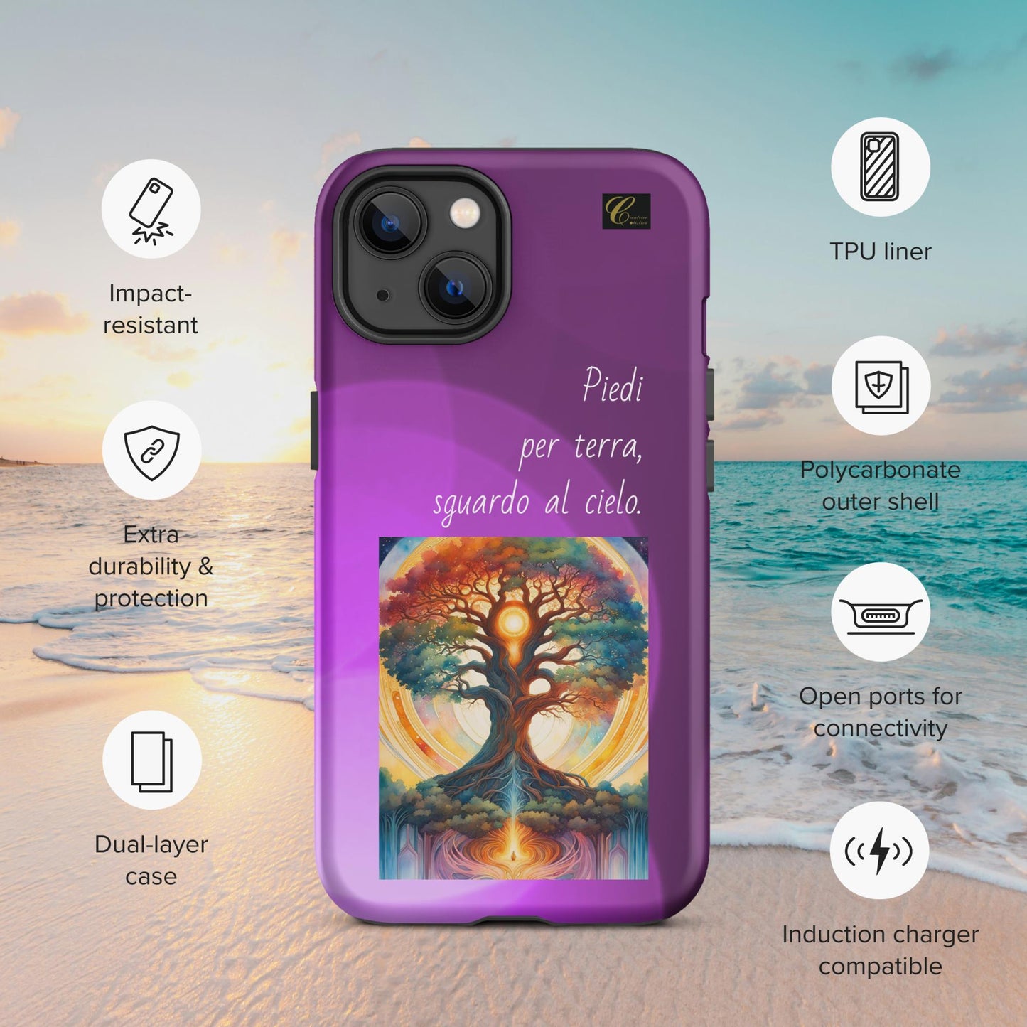 Cover iPhone rigida viola