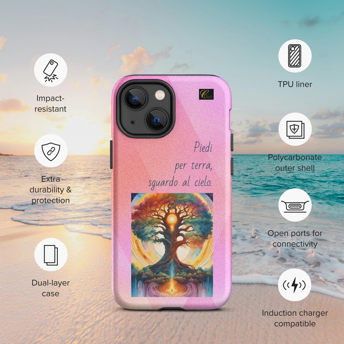 Cover iPhone rigida rosa