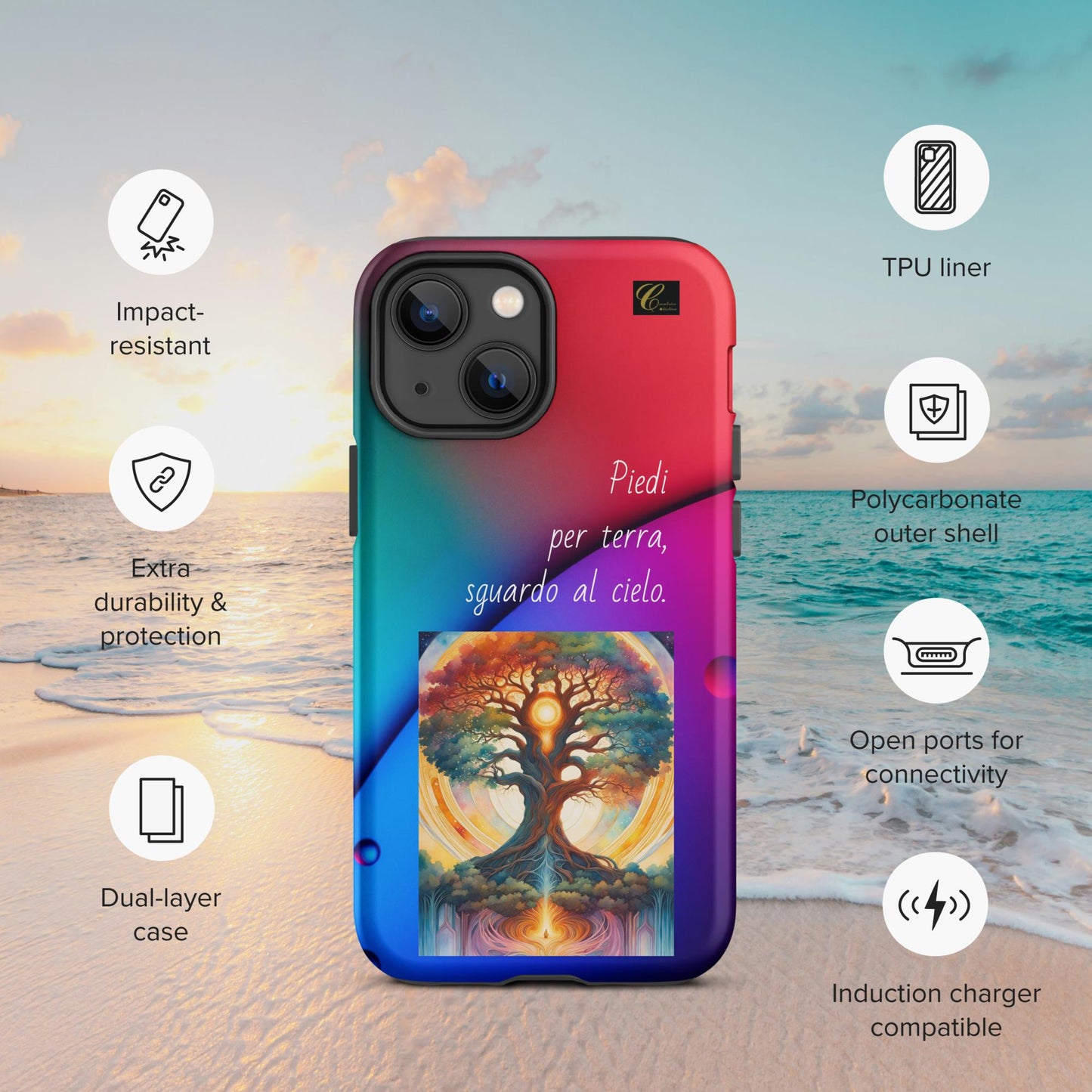 Cover iPhone rigida rossa