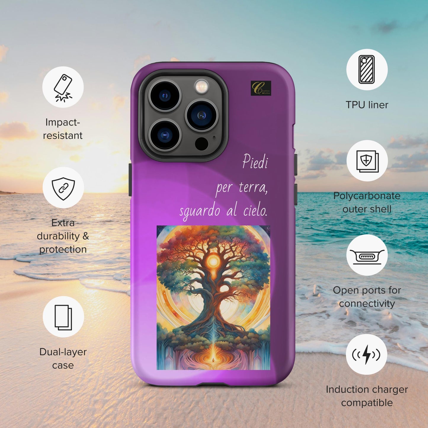 Cover iPhone rigida viola