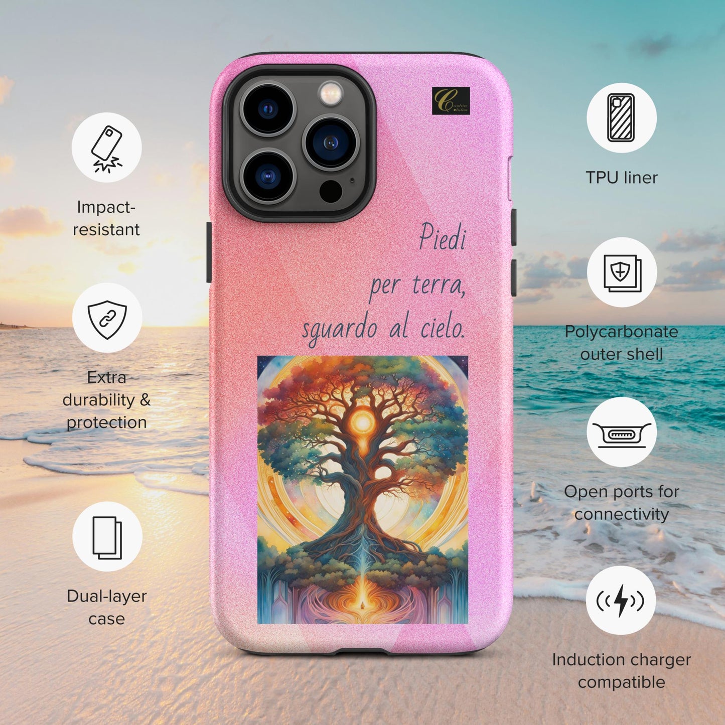 Cover iPhone rigida rosa