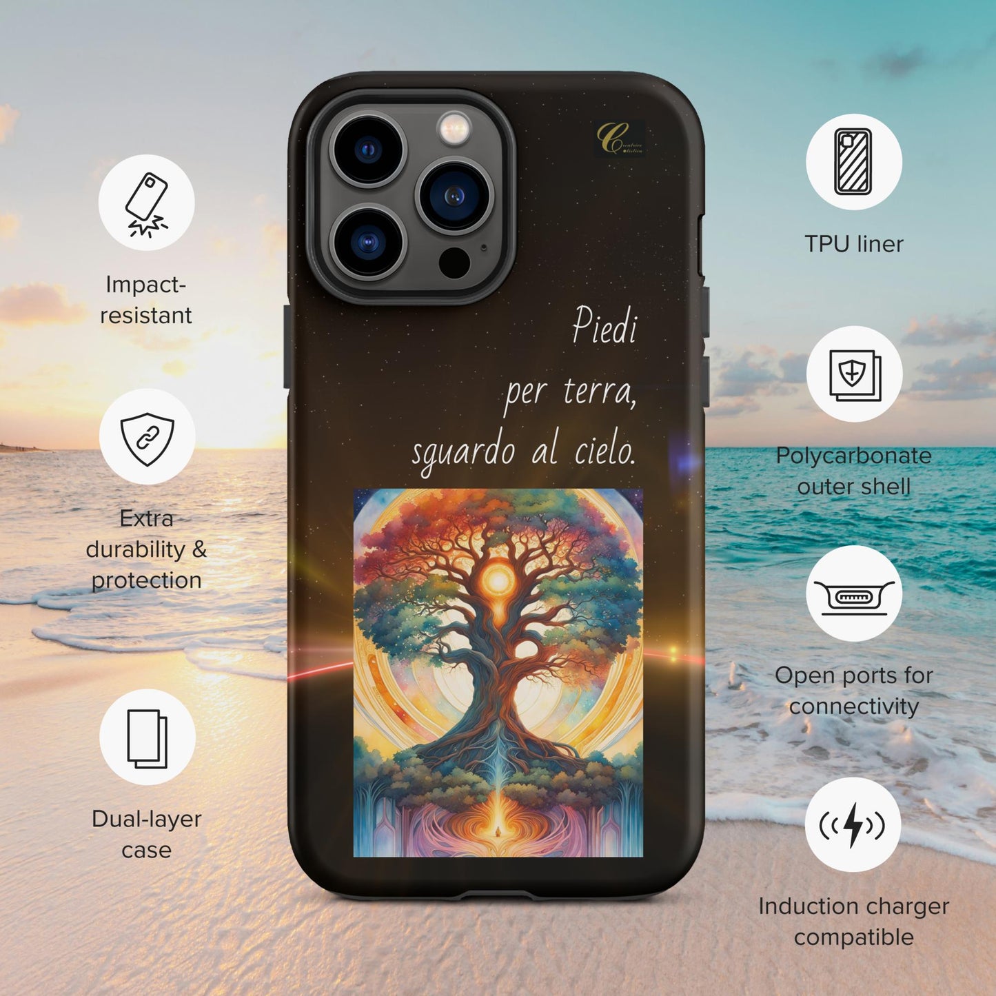 Cover iPhone rigida notte