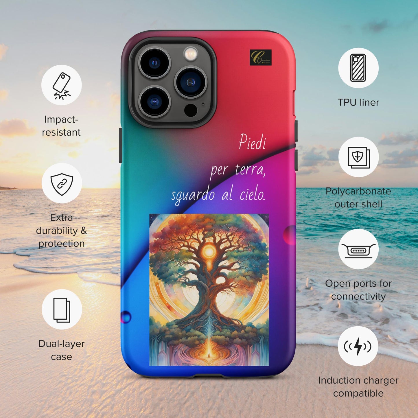 Cover iPhone rigida rossa