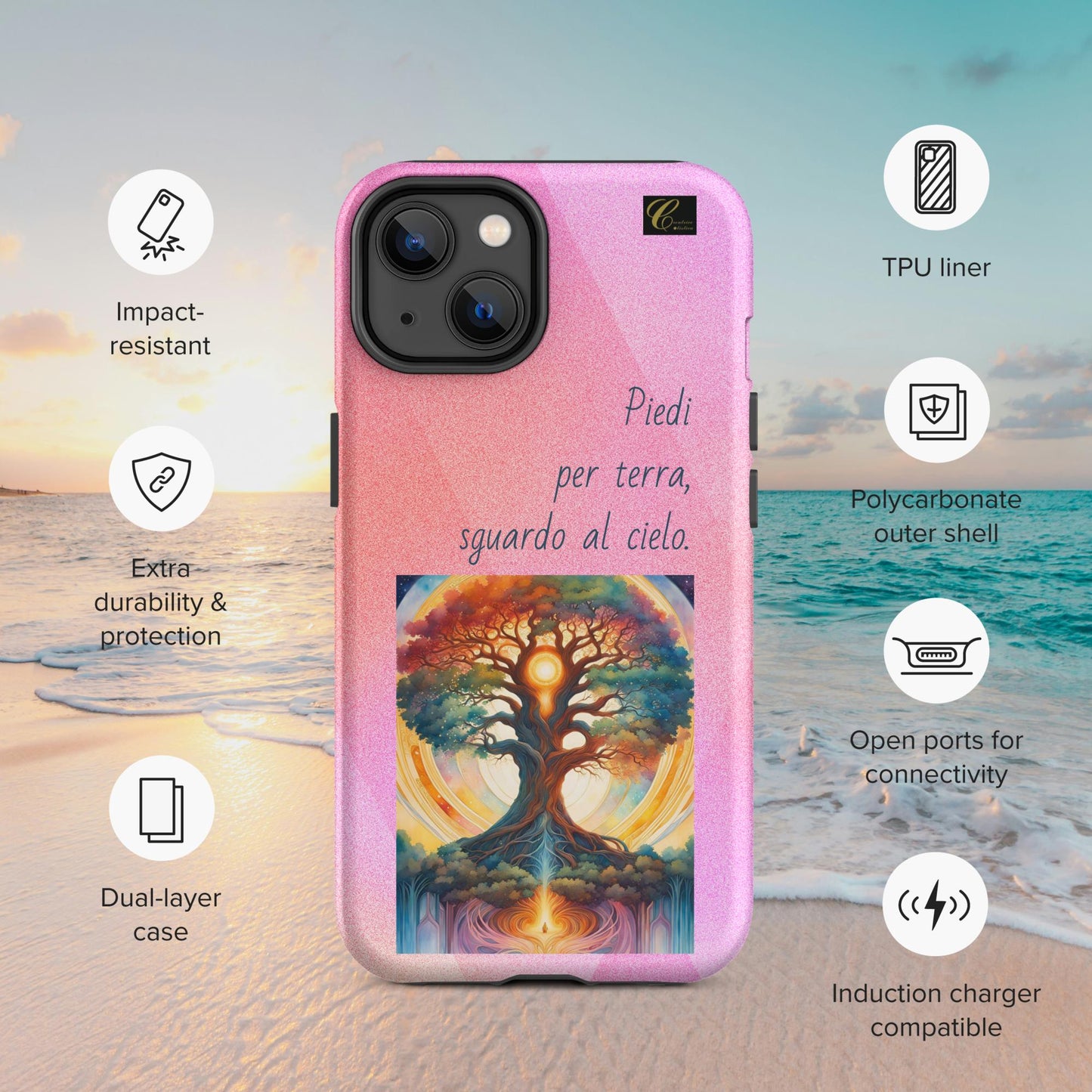 Cover iPhone rigida rosa