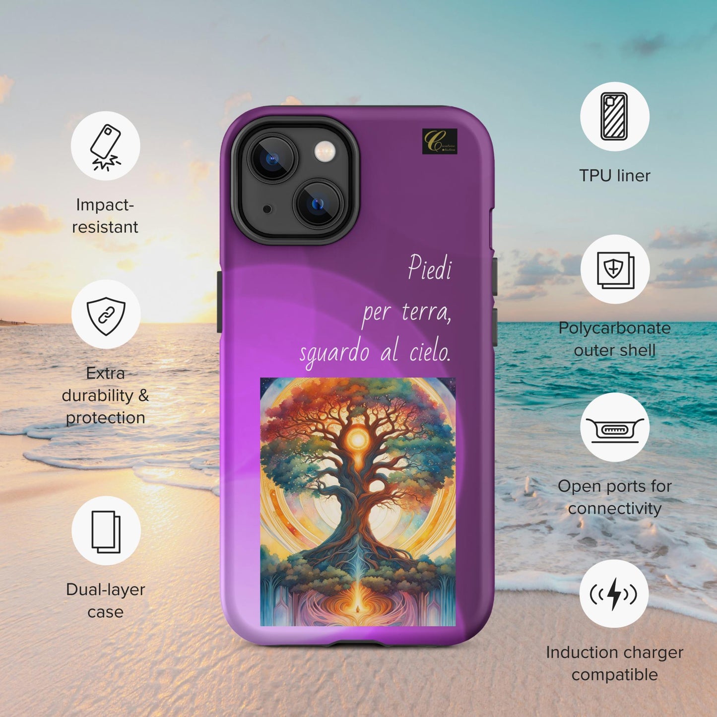 Cover iPhone rigida viola