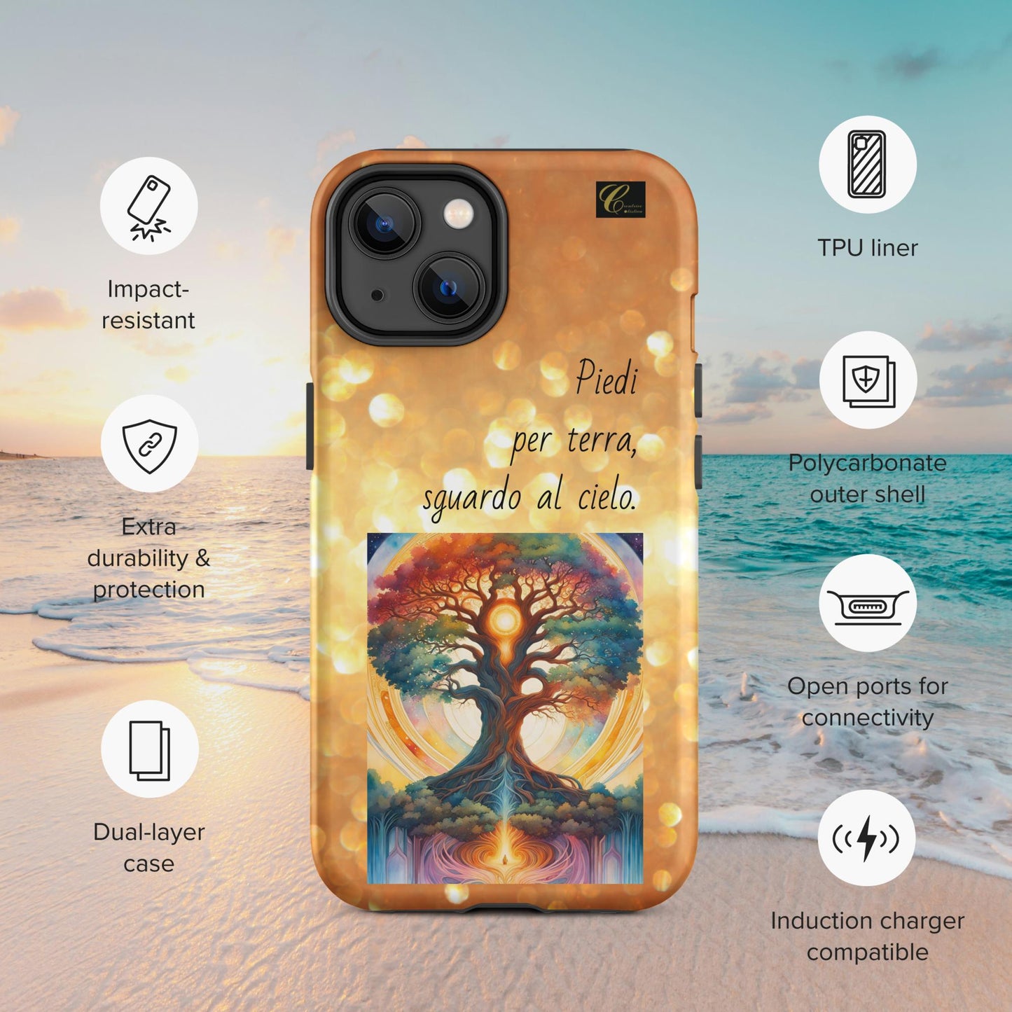 Cover iPhone rigida oro