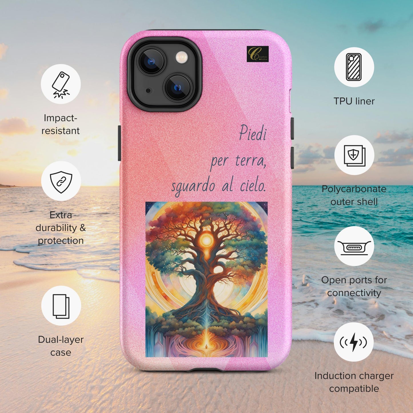 Cover iPhone rigida rosa