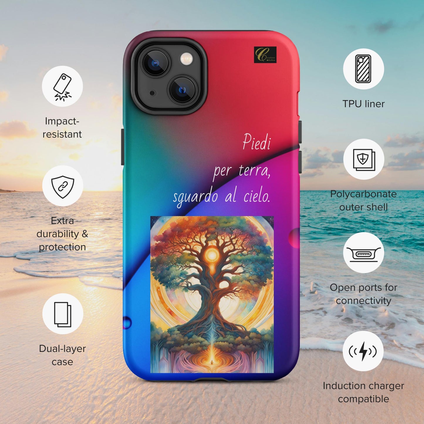 Cover iPhone rigida rossa