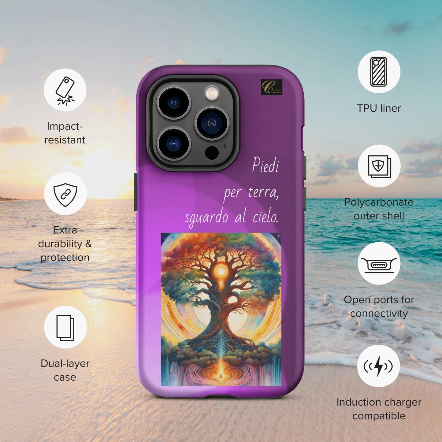 Cover iPhone rigida viola