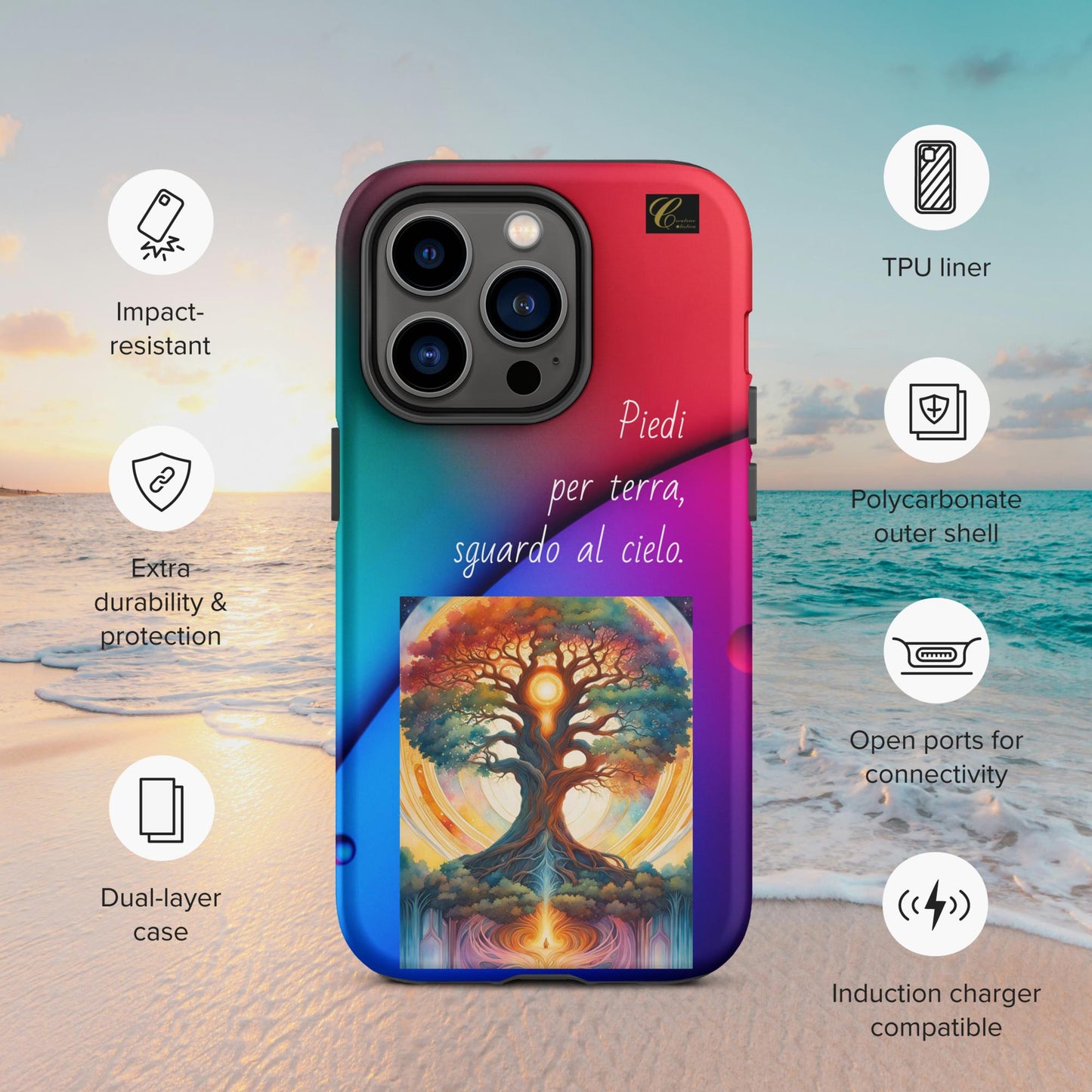 Cover iPhone rigida rossa