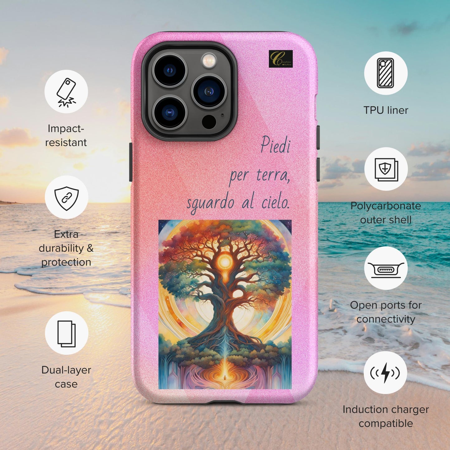 Cover iPhone rigida rosa