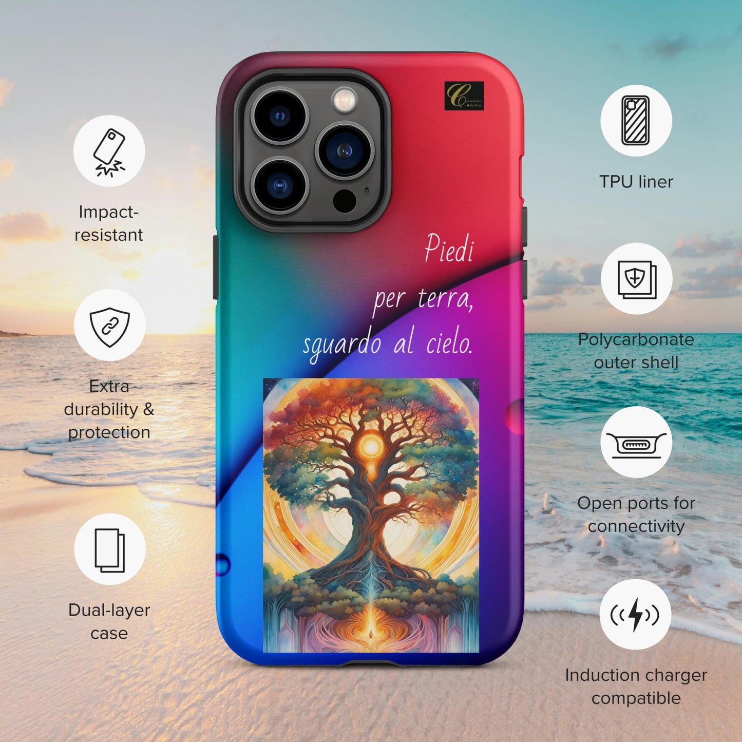 Cover iPhone rigida rossa