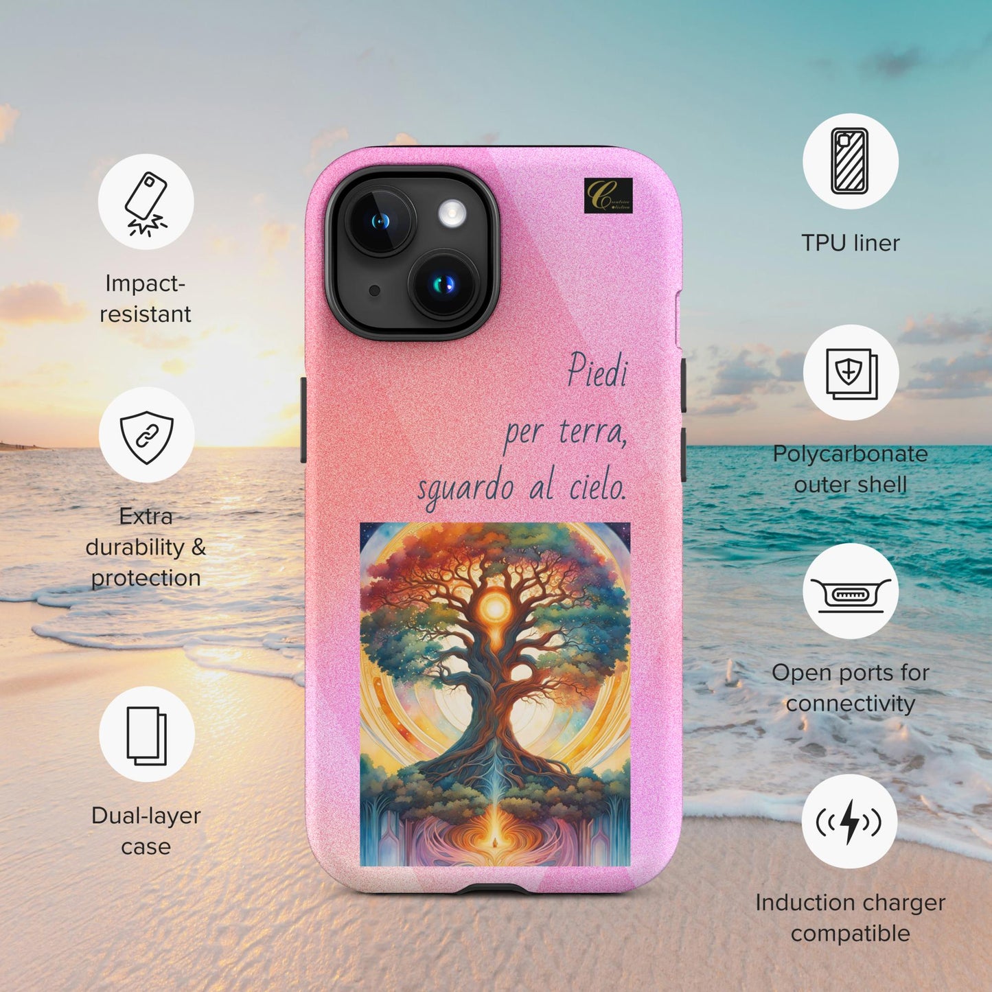 Cover iPhone rigida rosa