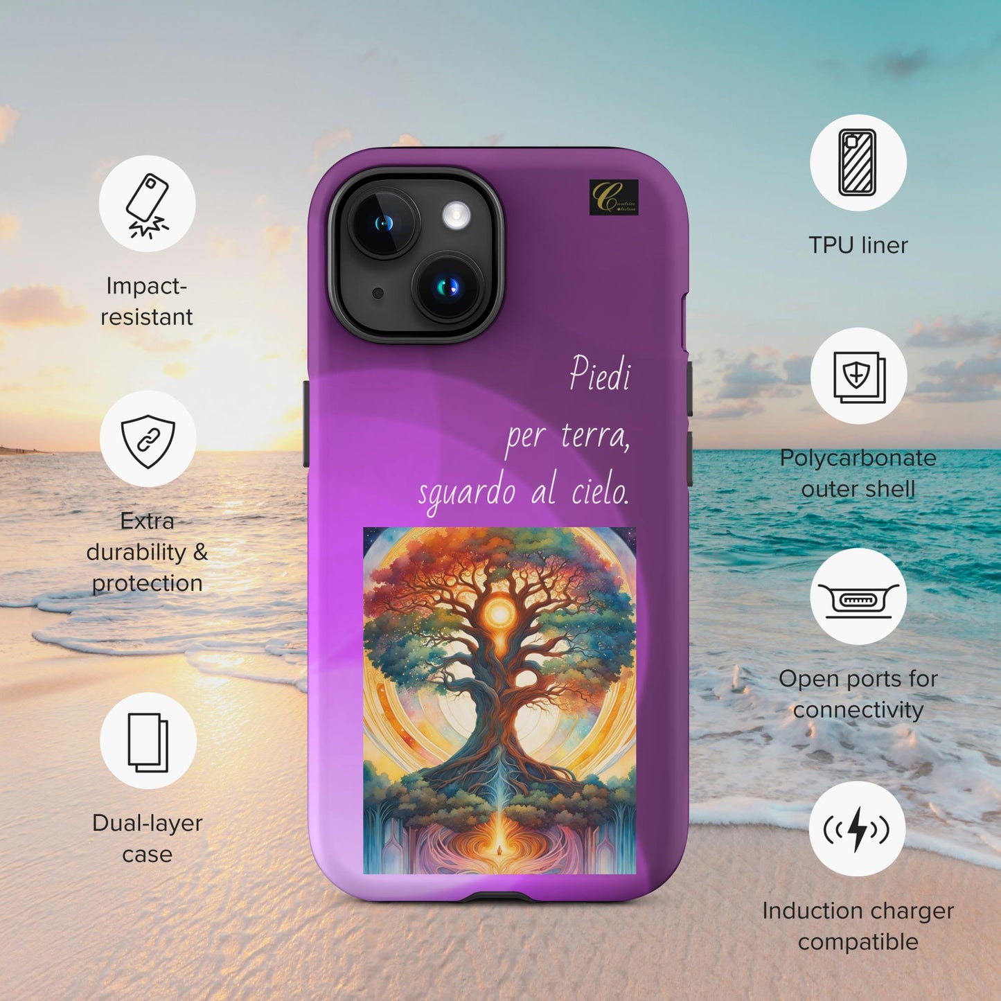 Cover iPhone rigida viola