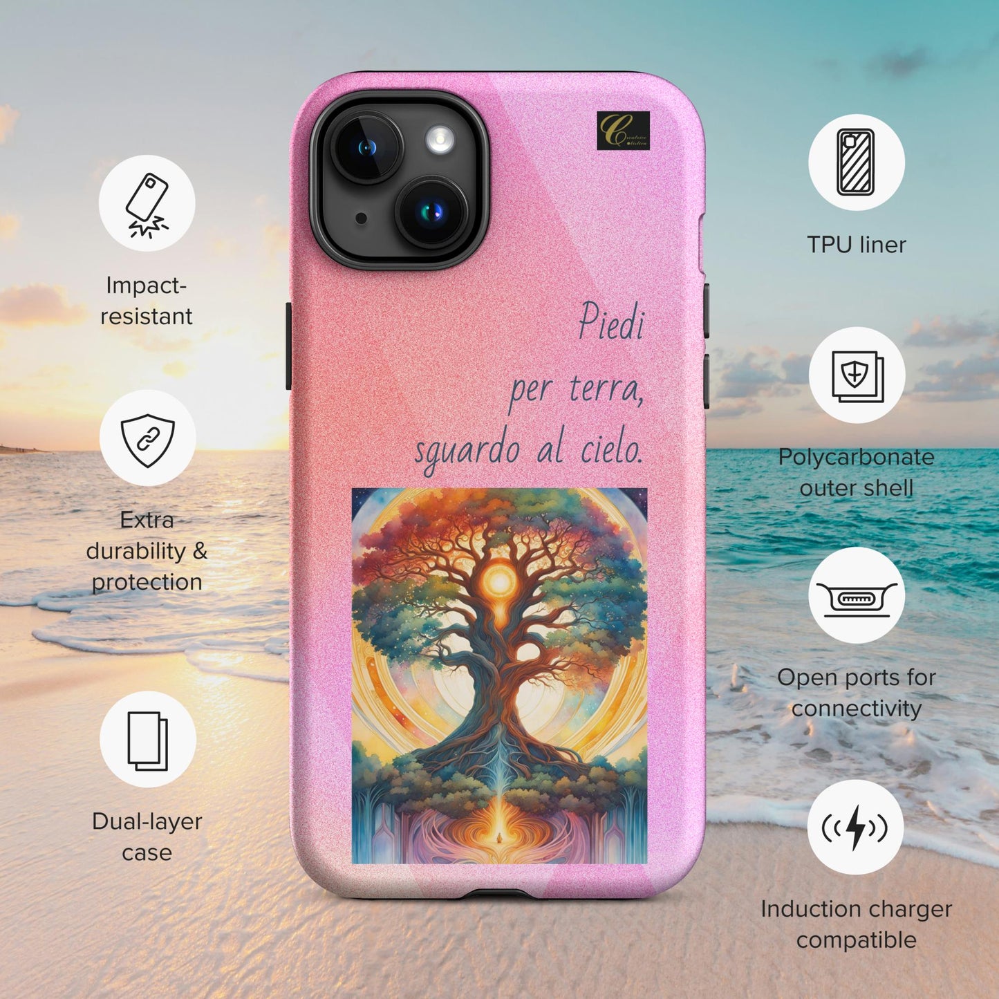 Cover iPhone rigida rosa